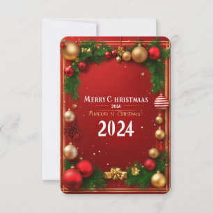 "Merry Christmas Card: 'Merry Christmas 2024!'" Thank You Card