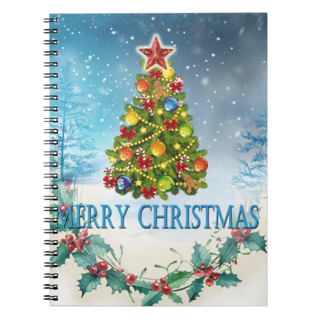 Merry Christmas card Notebook (Front)