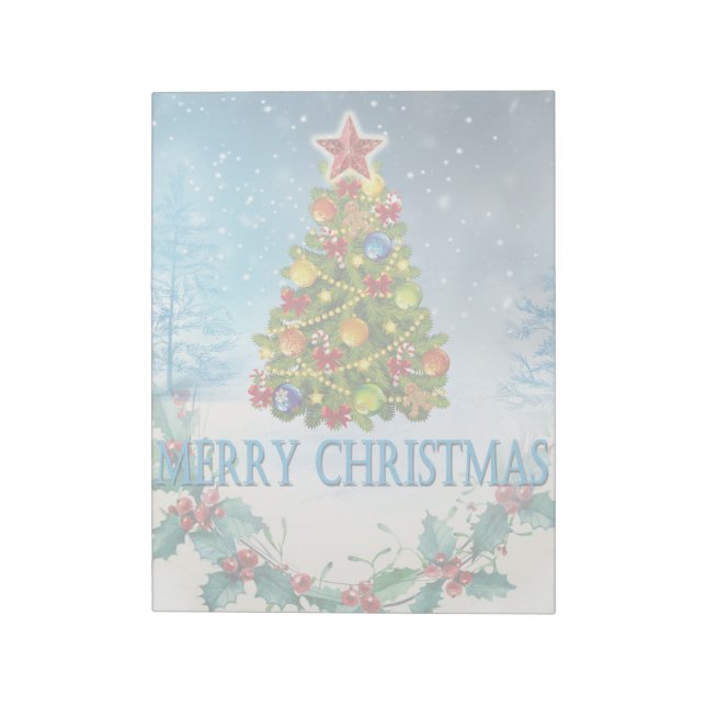 Merry Christmas card Notepad (Rotated)