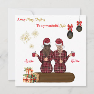 Merry Christmas Card Personalised Xmas best friend