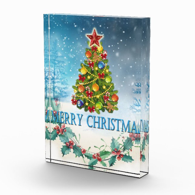 Merry Christmas card Photo Block (Right)