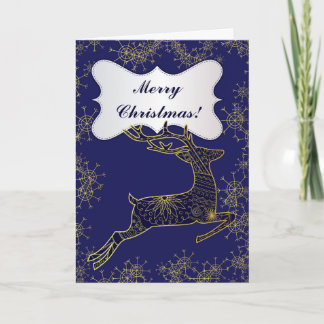 Merry Christmas card with christmas deer