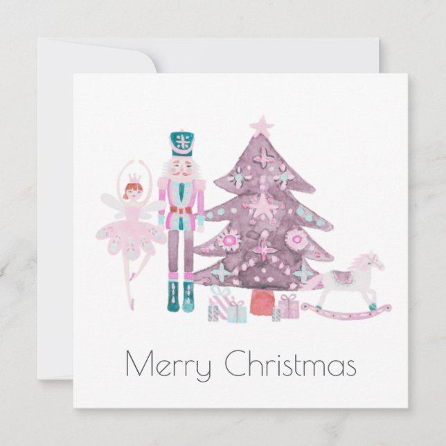 Merry Christmas Card with Nutcracker characters (Front)