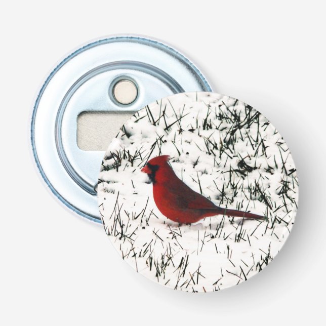 Merry Christmas Cardinal Bottle Opener (Front)