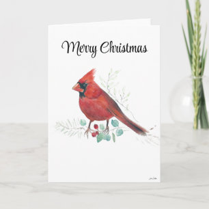 Merry Christmas Cardinal Holiday Card