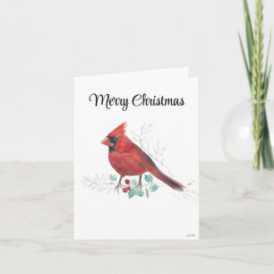 Merry Christmas Cardinal Holiday Card