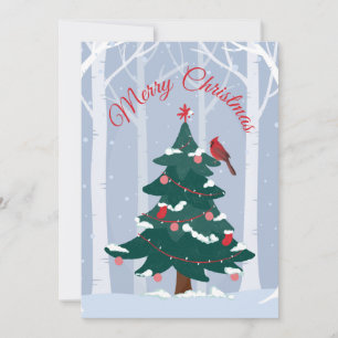 Merry Christmas Cardinal  Holiday Card