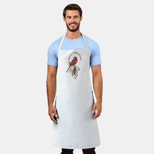 Merry Christmas Cardinal & Pine Cone Christmas Apron