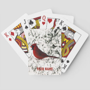 Merry Christmas Cardinal Playing Cards