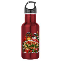 Merry Christmas Cardinal Snowman Lantern Holiday