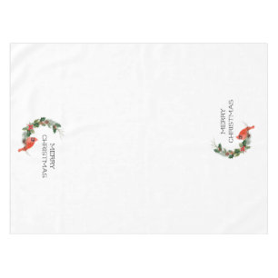 Merry Christmas Cardinal Tablecloth