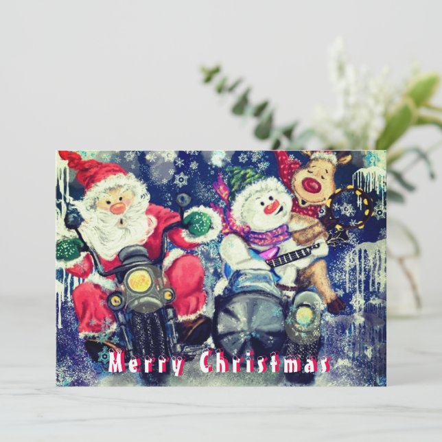 Merry Christmas Cards with Happy Best Friends (Standing Front)