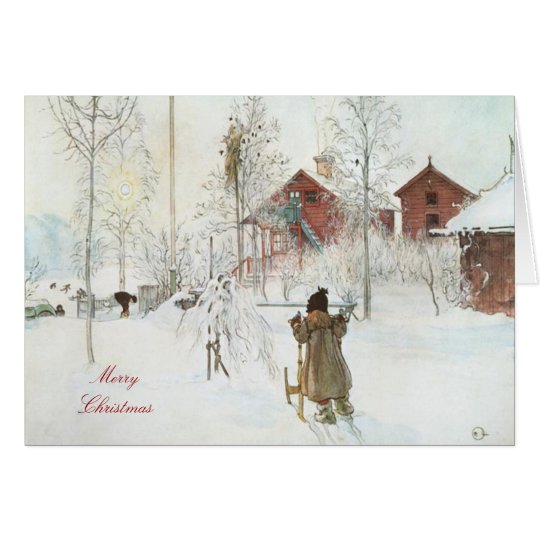 Merry Christmas Carl Larsson Art Card