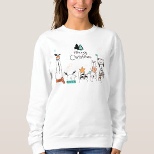 Merry Christmas Cartoon Animals Holidays Sweatshirt