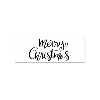 Merry Christmas Casual Handwritten Script Self-inking Stamp