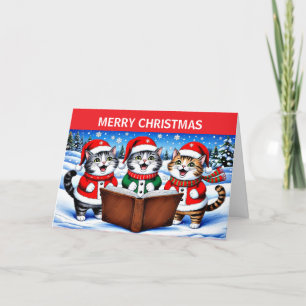 Merry Christmas Cat Holiday Card