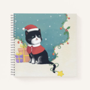 Merry Christmas: Cat Illustration Art Notebook