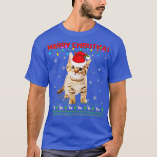 Merry Christmas Cat Matching Family Pyjamas Meowy  T-Shirt