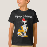 Merry Christmas Cat Middle Finger Rude Xmas Ugly C