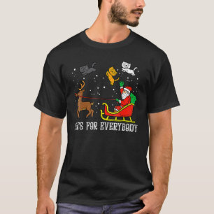 Merry Christmas Cat Santa Claus Kitties Cats For E T-Shirt