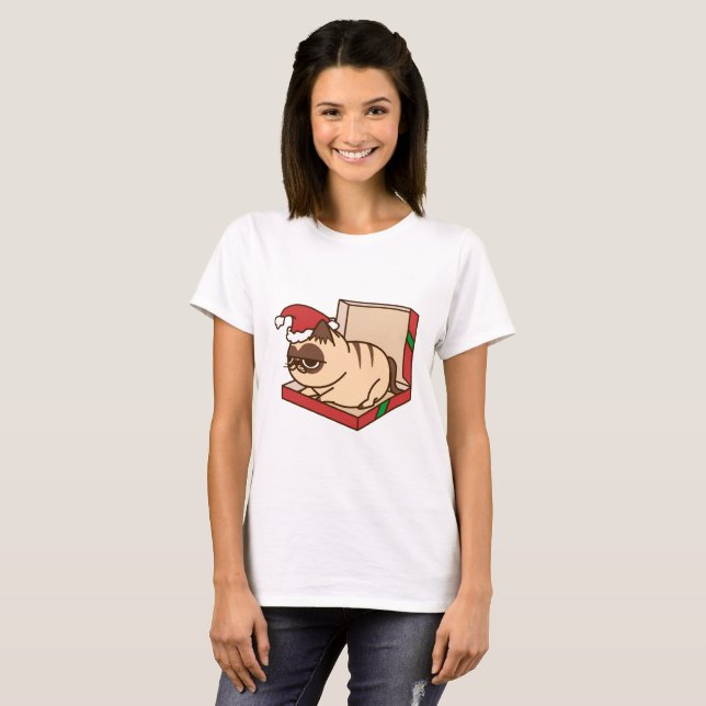 merry christmas Cat T-Shirt (Front Full)