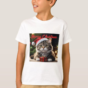 Merry Christmas Cat T-Shirt