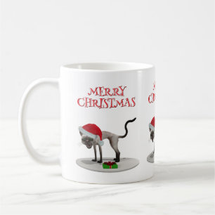 Merry Christmas. Cat with Santa hat Coffee Mug