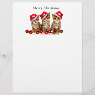 Merry Christmas Cats Custom Letterhead
