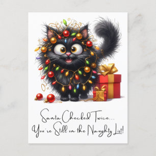 Merry Christmas Cats Funny Quotes For Friends Holiday Postcard