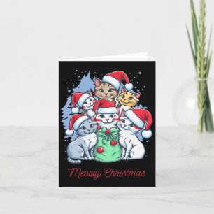 Merry Christmas . Cats Meawy Christmas Card