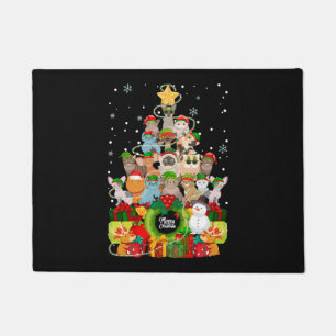 Merry Christmas Cats Tree Xmas Cat Doormat