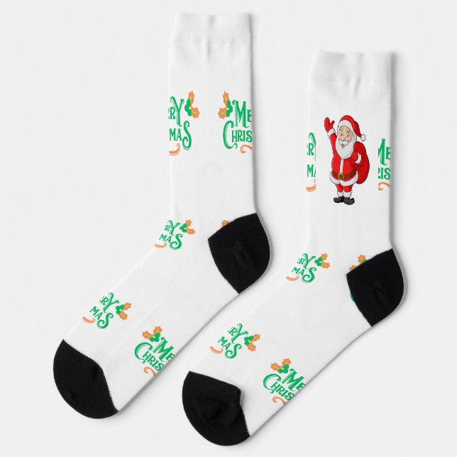 Merry Christmas Celebration Super soft gifts Cool Socks (Left)