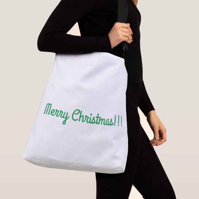 Merry Christmas Celebration wishes Printed Shop Crossbody Bag (Close Up)