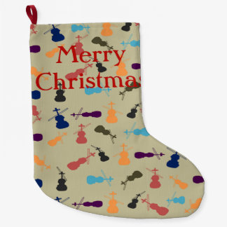 Merry Christmas Cellos Large Christmas Stocking