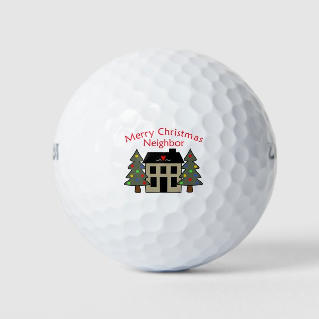 Merry Christmas Ceramic Golf Balls (Front)