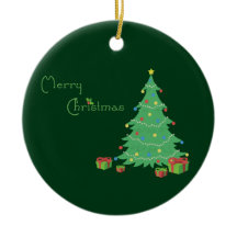 Merry Christmas Ceramic Ornament