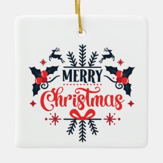 Merry Christmas  Ceramic Ornament
