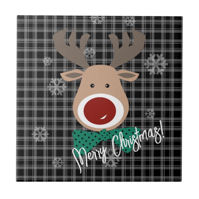 Merry Christmas!  Ceramic Tile (Front)