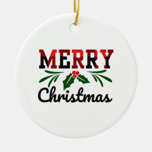 Merry Christmas Ceramic Tree Decoration