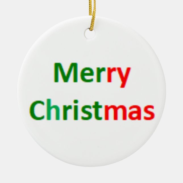 merry christmas ceramic tree decoration (Front)