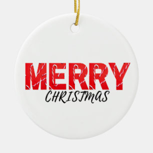 Merry Christmas Ceramic Tree Decoration