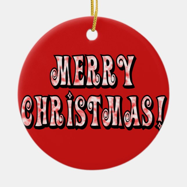 Merry Christmas! Ceramic Tree Decoration (Front)