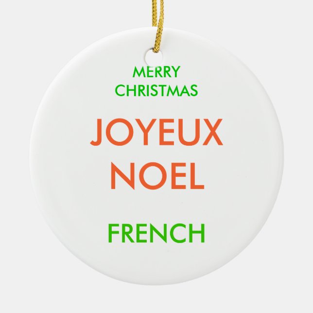 MERRY CHRISTMAS, CERAMIC TREE DECORATION (Front)