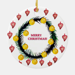 Merry Christmas Ceramic Tree Decoration