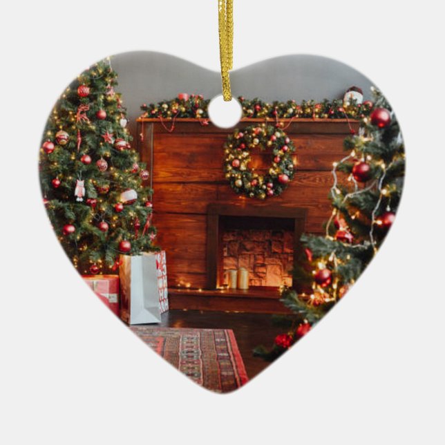 Merry Christmas Ceramic Tree Decoration (Front)