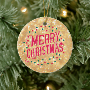 Merry Christmas Ceramic Tree Decoration