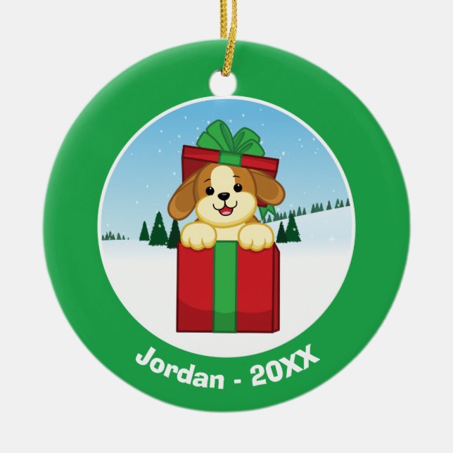 Merry Christmas! Ceramic Tree Decoration (Front)