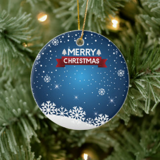 Merry Christmas Ceramic Tree Decoration