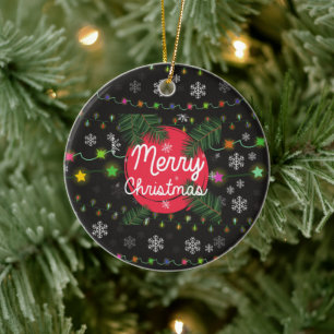 Merry Christmas Ceramic Tree Decoration