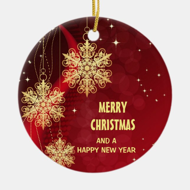 "Merry Christmas"  Ceramic Tree Decoration (Front)